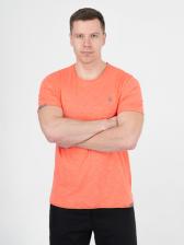 Мужская футболка «Великоросс» персикового цвета круглый ворот – фото 3