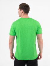 Мужская футболка «Великоросс» травяного цвета V ворот – фото 4