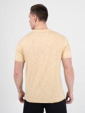 Мужская футболка «Великоросс» бежевого цвета круглый ворот – фото 4