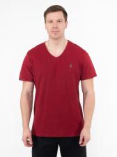 Мужская футболка «Великоросс» красного цвета V ворот – фото 3
