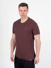 Мужская футболка «Великоросс» бордового цвета - круглый ворот – фото 1