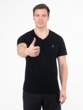Мужская футболка «Великоросс» черного цвета V ворот – фото 2