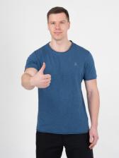 Мужская футболка «Великоросс» тёмно-синего цвета круглый ворот – фото 3