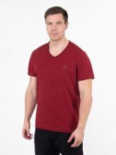 Мужская футболка «Великоросс» красного цвета V ворот – фото 1