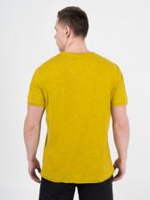 Мужская футболка «Великоросс» горчичного цвета круглый ворот – фото 4