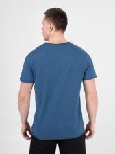 Мужская футболка «Великоросс» тёмно-синего цвета V ворот – фото 4