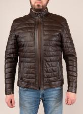 Кожаная куртка мужская Каляев 49113 коричневая 46 RU