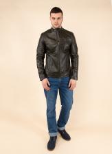 Кожаная куртка мужская Каляев 51746 коричневая 60 RU