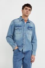 Джинсовая куртка мужская Finn Flare B21-25019 голубая XL