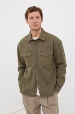 Джинсовая куртка мужская Finn Flare FBC25007 зеленая 3XL
