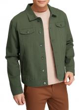 Джинсовая куртка мужская oodji 6L300011M зеленая XL