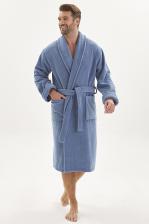 Домашний халат мужской Peche Monnaie Wanted голубой M
