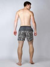 Винтажные пляжные шорты «Тёмно-серая хохлома» – фото 3