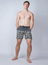 Винтажные пляжные шорты «Тёмно-серая хохлома» – фото 2
