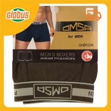 Трусы-боксеры мужские Omsa for Men B1234 цвет: темно-оливковый