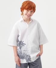 Рубашка оверсайз с коротким рукавом Button Blue (140)