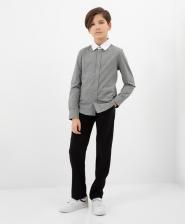 Брюки классические прямого силуэта чёрные для мальчика Gulliver (134)