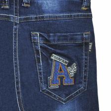 Полукомбинезон джинсовый для мальчиков, рост 110 см, цвет синий – фото 3