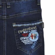 Полукомбинезон джинсовый для мальчиков, рост 98 см, цвет синий – фото 3
