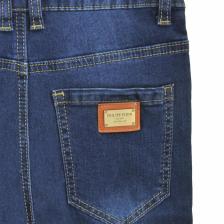 Полукомбинезон джинсовый для мальчиков, рост 98 см, цвет синий – фото 3