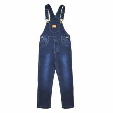 Полукомбинезон джинсовый для мальчиков, рост 104 см, цвет синий