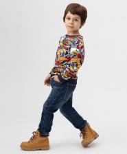 Джинсы dad fit подкладкой синие Button Blue (122)