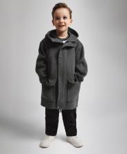 Пальто из драпа демисезонное серое для мальчика Gulliver Select (146)