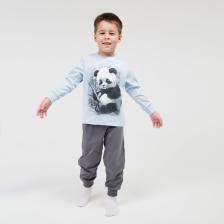 Пижама для мальчика, цвет голубой/серый, рост 98 см