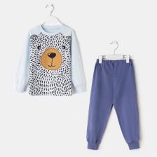 Пижама для мальчика «Медвежонок», цвет синий, рост 116 см – фото 2