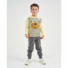 Пижама для мальчика, цвет бежевый/серый, рост 110-60 – фото 2