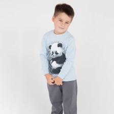 Пижама для мальчика, цвет голубой/серый, рост 128 см – фото 1