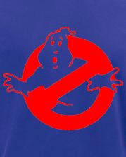Футболка с принтом Охотники за привидениями (Ghostbusters) синяя 002 – фото 1