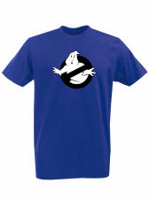Футболка с принтом Охотники за привидениями (Ghostbusters) синяя 003