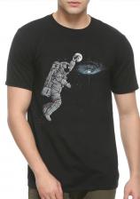 Футболка мужская Dream Shirts Космический Баскетбол черная 3XL