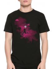Футболка мужская Dream Shirts Ночной Баскетбол черная 2XL