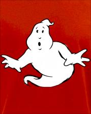 Футболка с принтом Охотники за привидениями (Ghostbusters) красная 009 – фото 1