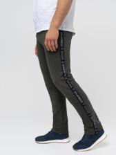 Спортивные штаны «Великоросс» цвета хаки без манжета. Лёгкий футер – фото 1