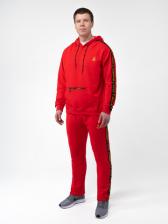 Спортивный костюм "Чемпион" красный с лампасами. Плотный футер