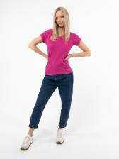 Женская футболка «Великоросс» тёмно-розового цвета – фото 3