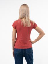 Женская футболка «Великоросс» терракотового цвета – фото 2