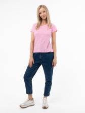 Женская футболка «Великоросс» ярко-розового цвета – фото 2