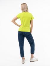 Женская футболка «Великоросс» салатового цвета – фото 2