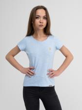 Женская футболка «Великоросс» небесно-голубого цвета