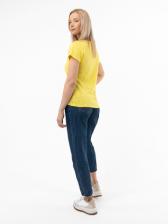Женская футболка «Великоросс» желтого цвета – фото 1