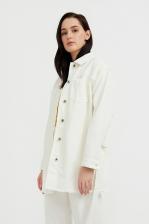 Джинсовая куртка женская Finn Flare S21-15017 белая 46
