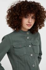 Джинсовая куртка женская Finn Flare S21-15014 зеленая 46