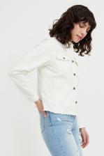 Джинсовая куртка женская Finn Flare S21-15014 белая 56
