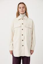 Пальто женское Finn Flare FAB11040 белое 2XL