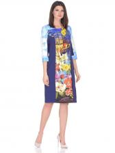 Платье женское La Fleuriss F4-4017P-109/123 синее 44