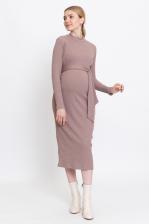 Платье для беременных женское Magica bellezza 0178а коричневое 42 RU